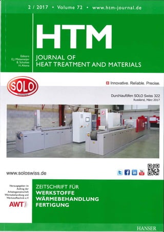 SOLO Swiss Group in cover of german magazine HTM N° 2 2017