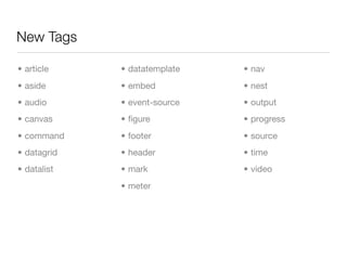 HTML5 - techMaine Presentation 5/18/09