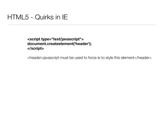 HTML5 - techMaine Presentation 5/18/09