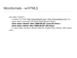 HTML5 - techMaine Presentation 5/18/09