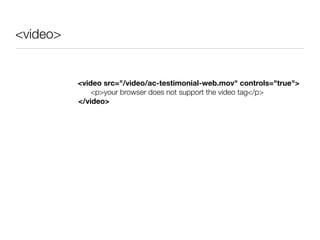 HTML5 - techMaine Presentation 5/18/09