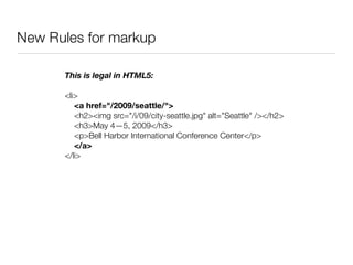 HTML5 - techMaine Presentation 5/18/09