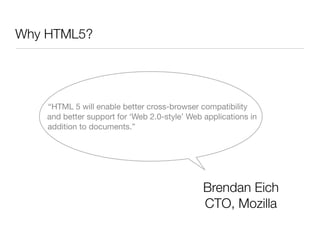 HTML5 - techMaine Presentation 5/18/09