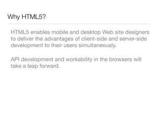 HTML5 - techMaine Presentation 5/18/09