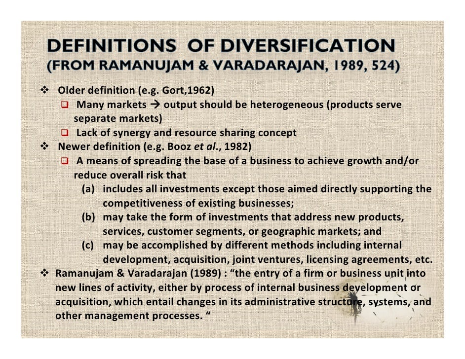 Diversification (designed by Matt and Suhhee)
