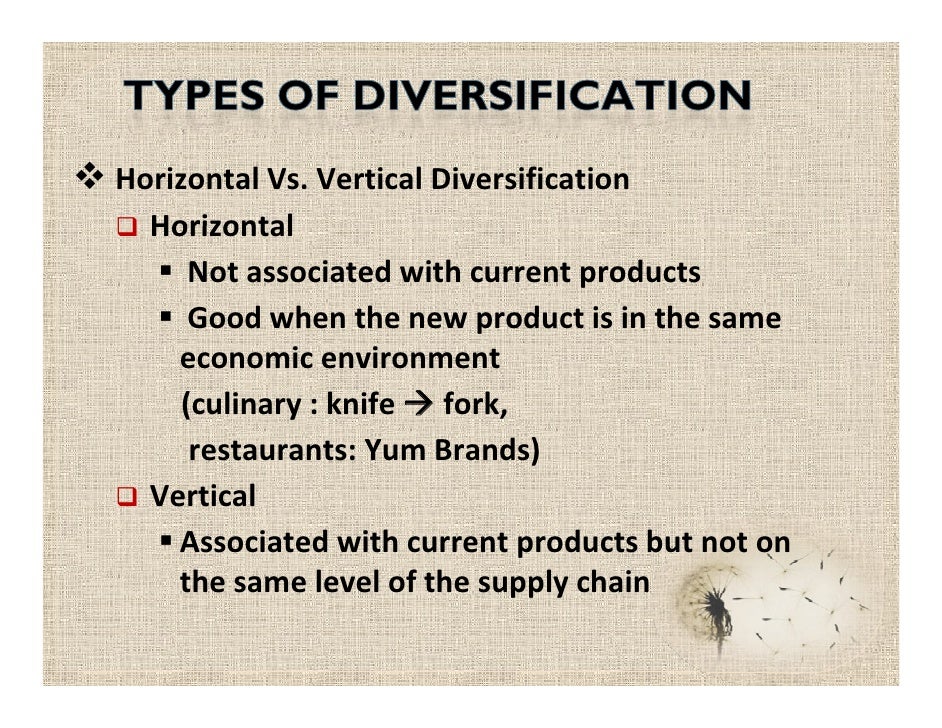 Diversification (designed by Matt and Suhhee)