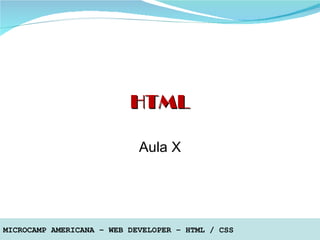 HTML Aula X 