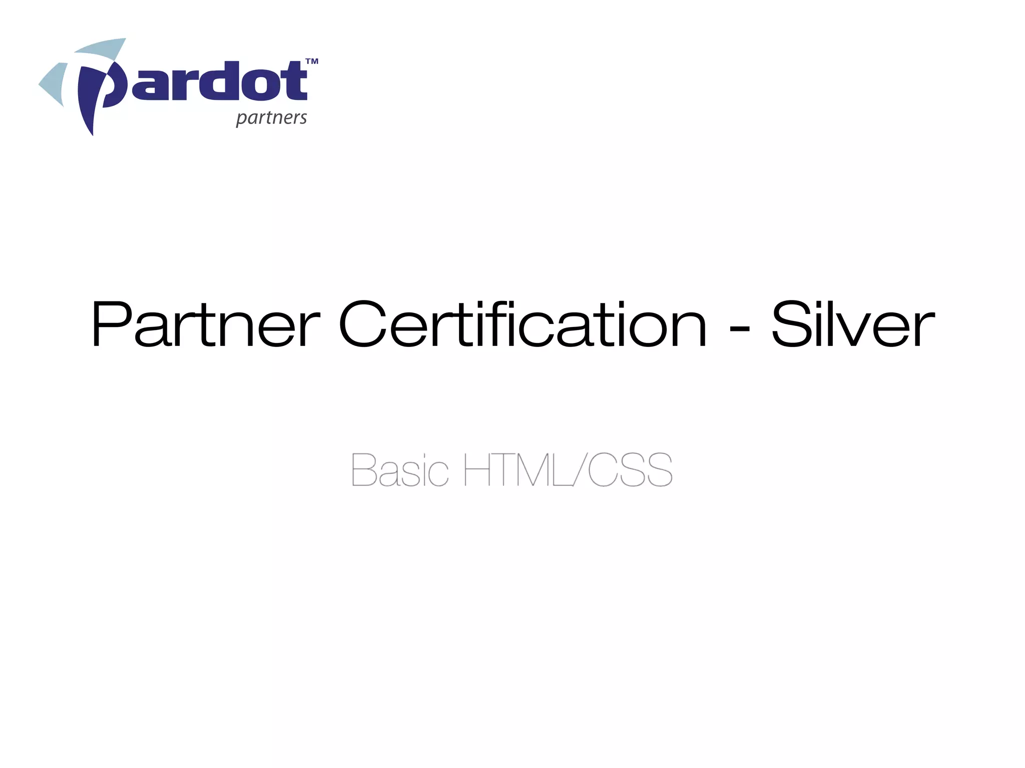 Partner Certification - Silver
 