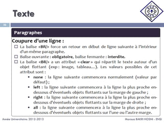 Texte
Maroua BAKRI HOSNI - ENSI
26
Année Universitaire: 2012-2013
 