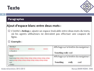 Texte
Maroua BAKRI HOSNI - ENSI
28
Année Universitaire: 2012-2013
 