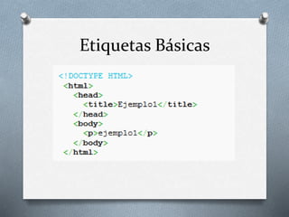 Etiquetas Básicas 
 