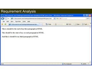 Requirement Analysis 
30 
Satish Chandra 
 