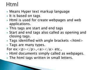Html tutorial | PPTX | Web Design and HTML | Internet