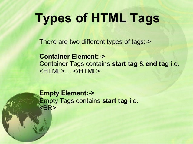 definition html tags