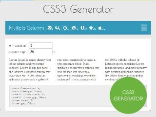CSS3
GENERATOR
 