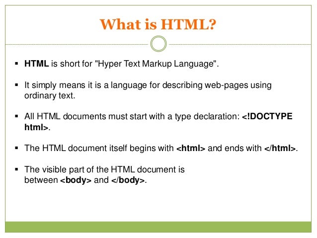 basic html knowledge for students