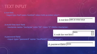 Html Textield Multi Search Introduction to HTML | PPTX