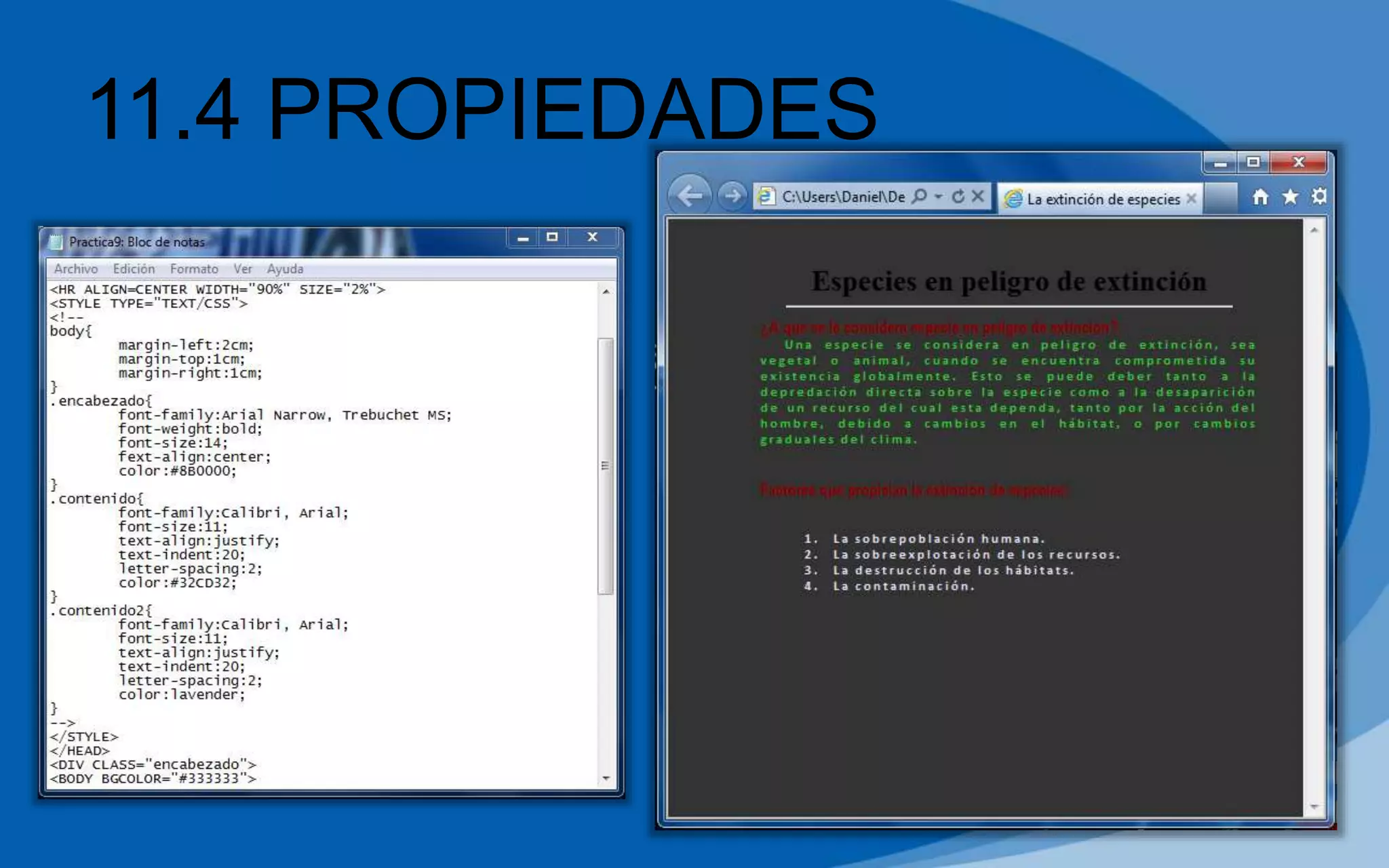 11.4 PROPIEDADES
 