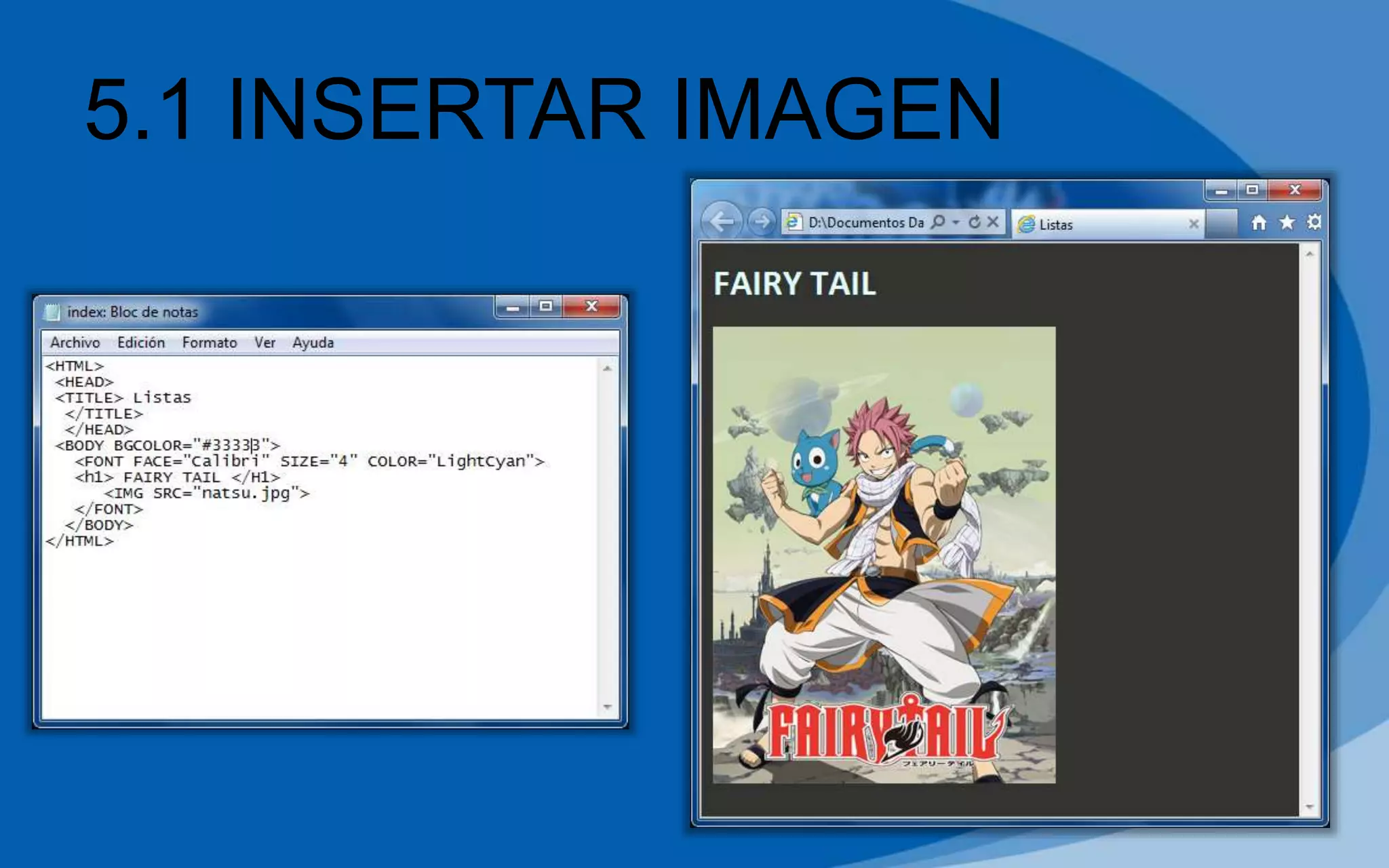 5.1 INSERTAR IMAGEN
 