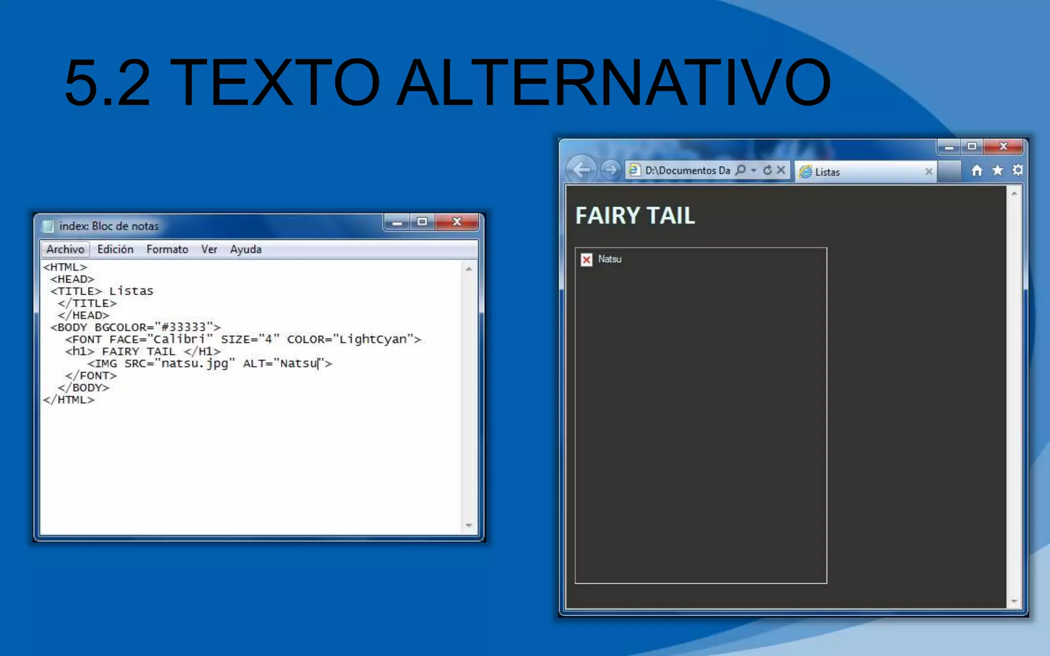 5.2 TEXTO ALTERNATIVO
 