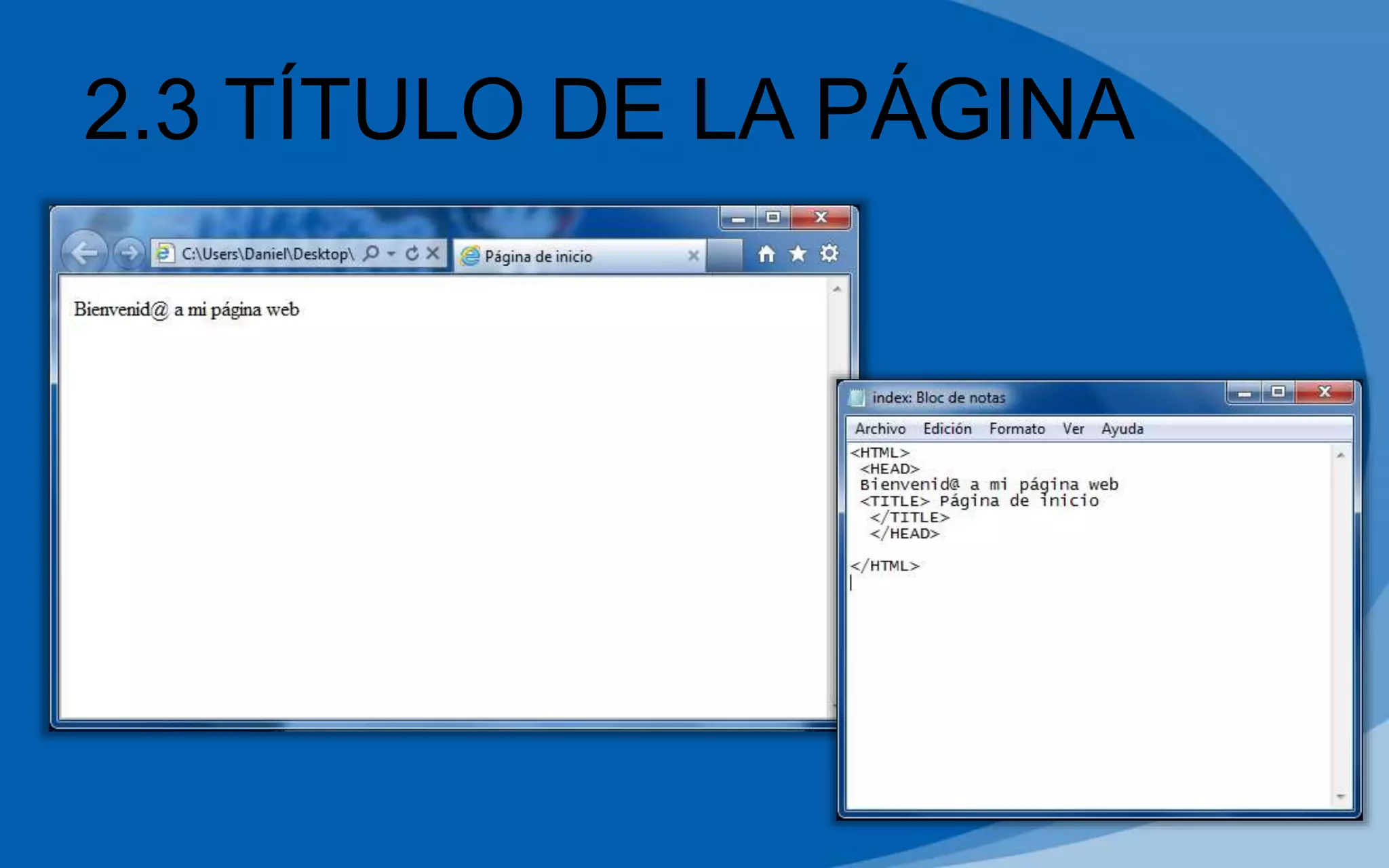 2.3 TÍTULO DE LA PÁGINA
 