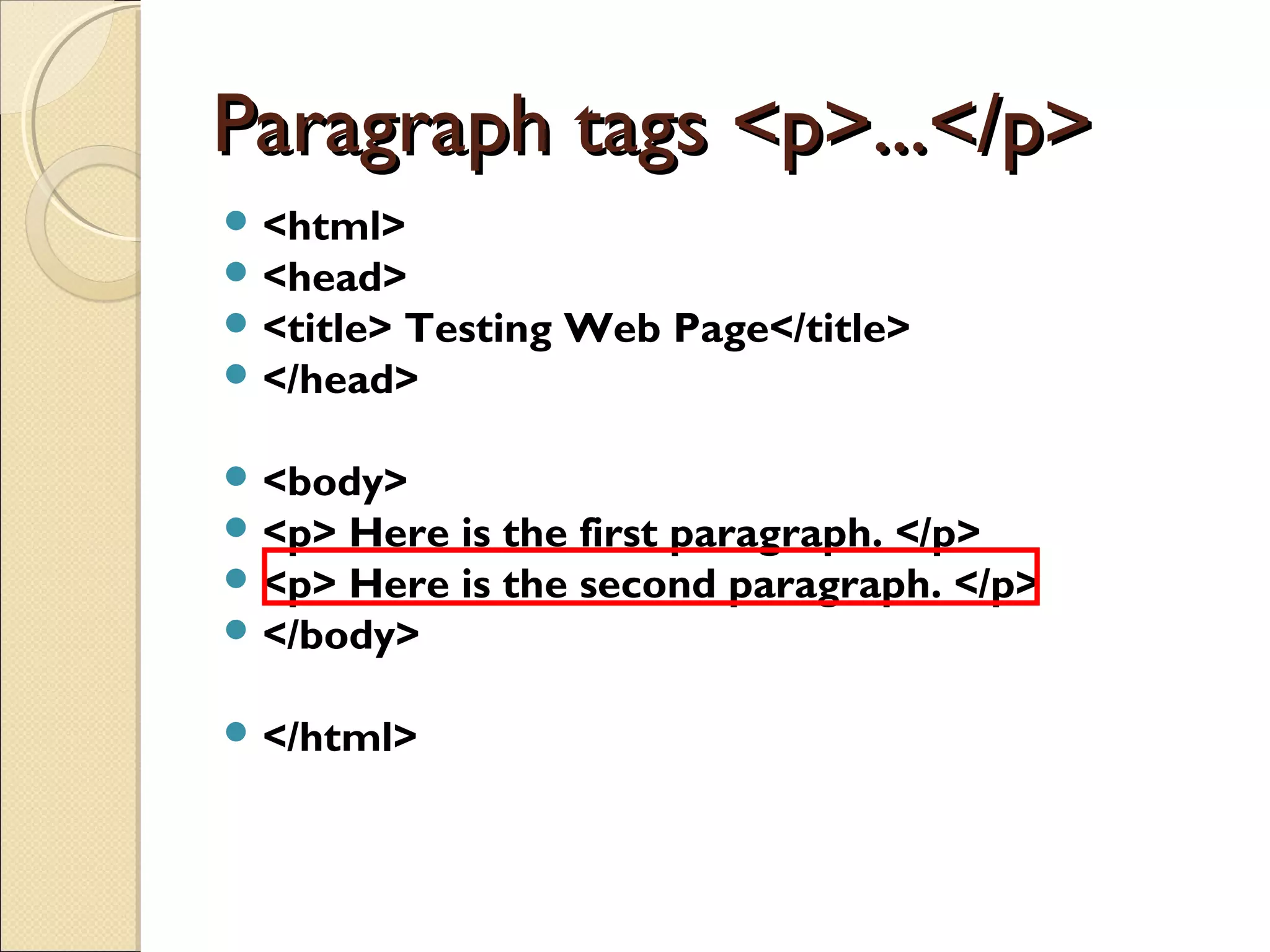 Presentation on HTML | PPT | Web Design and HTML | Internet