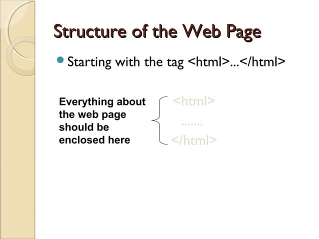 Presentation on HTML | PPT | Web Design and HTML | Internet