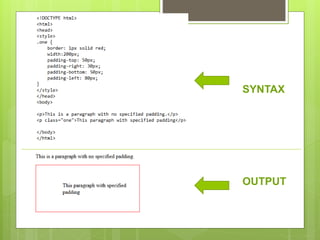 SYNTAX
OUTPUT
 