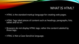 Introduction to HTML | PPT