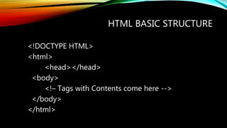 Introduction to HTML | PPTX