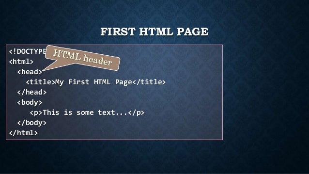 Html and its tags