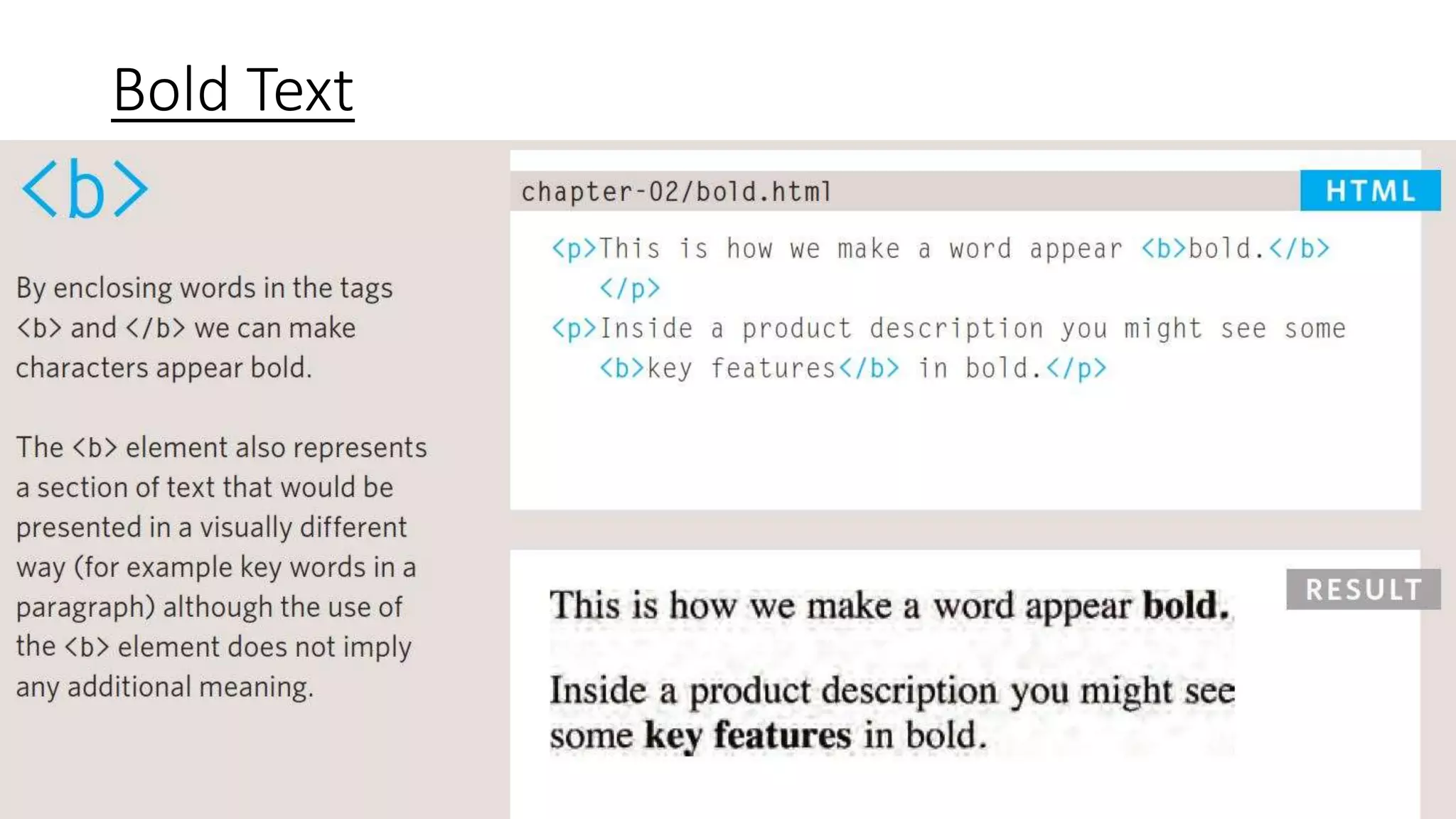 Bold Text
 