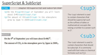 SuperScript & SubScript
 