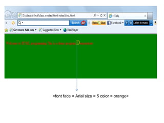 <font face = Arial size = 5 color = orange>
 