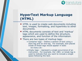 HTML | Computer Science | PPT