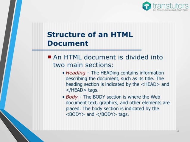 HTML | Computer Science | PPT