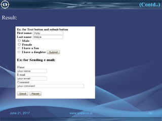 June 21, 2017 www.snipe.co.in 66
Result:
(Contd..)
 
