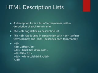 Introduction to Html | PPTX