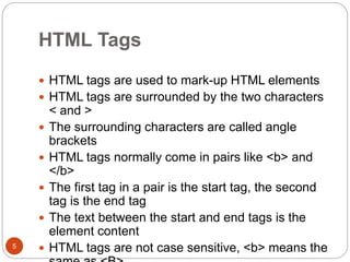 HTML and DHTML | PPT