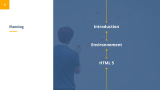 Planning
4
Introduction
HTML 5
Environnement
 