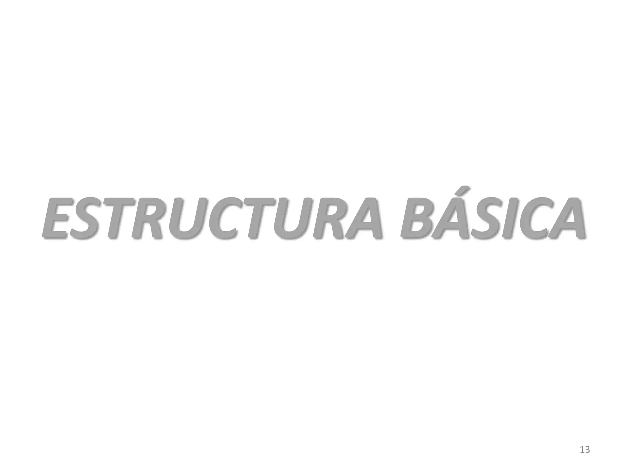 ESTRUCTURA BÁSICA
13
 