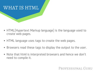 Introduction to HTML | PPT