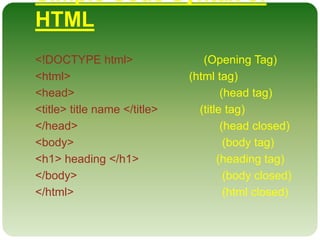 Html | PPTX