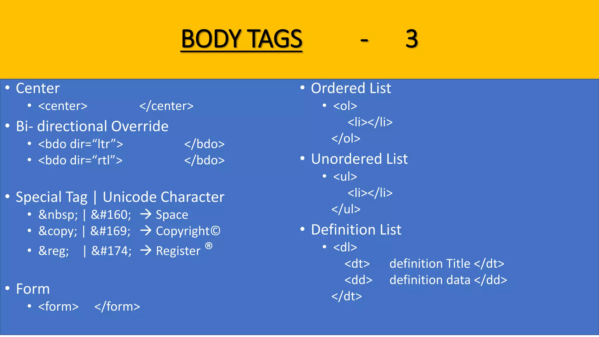 Html notes with Examples | PPTX