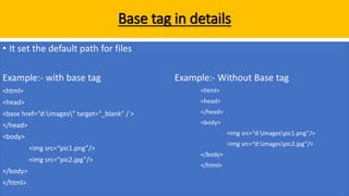 Html notes with Examples | PPTX | Web Design and HTML | Internet