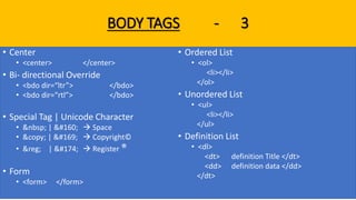 Html notes with Examples | PPTX