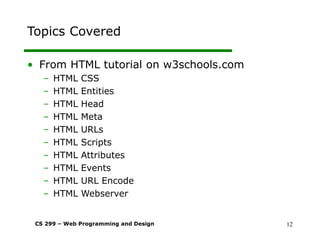 HTML5 and CSS Tutorial For Beginners | PPT | Web Design and HTML | Internet