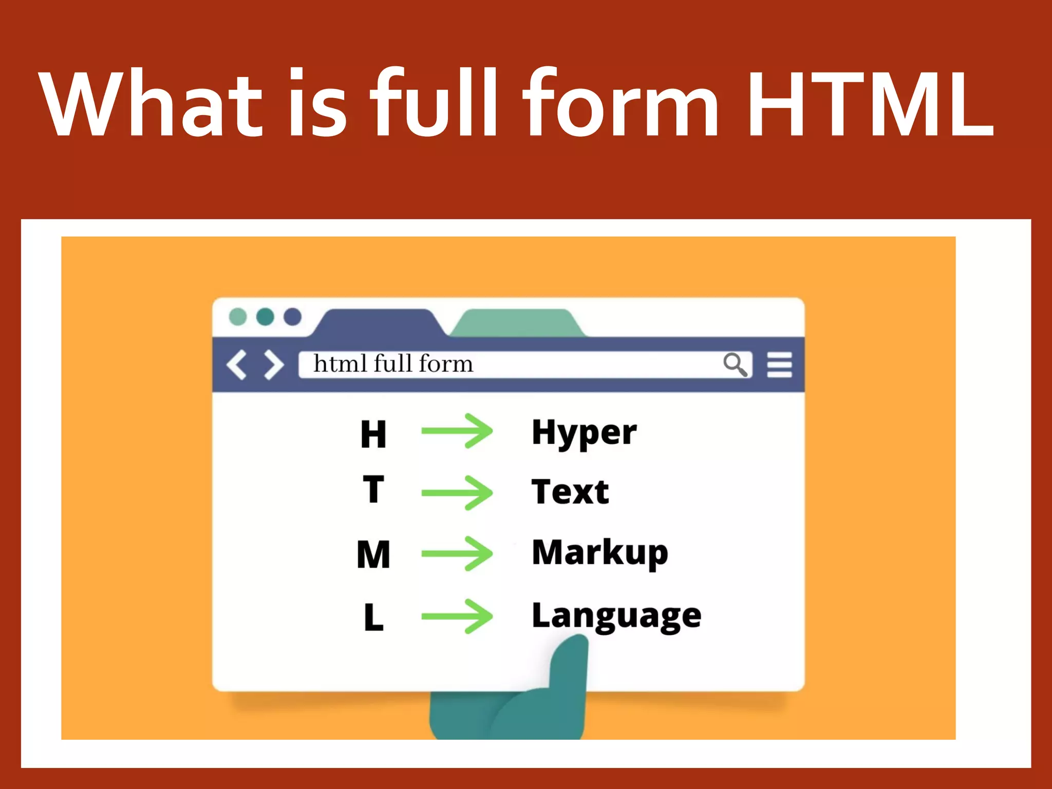 What is full form HTML 