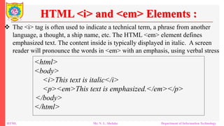 Hyper Text Markup Language, Cascading Style Sheet | PPTX
