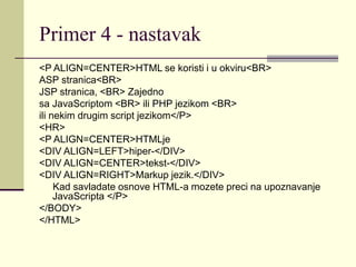 Html Tagova Osnove WEB dizajna(HTML i osnovni tagovi) | PPT